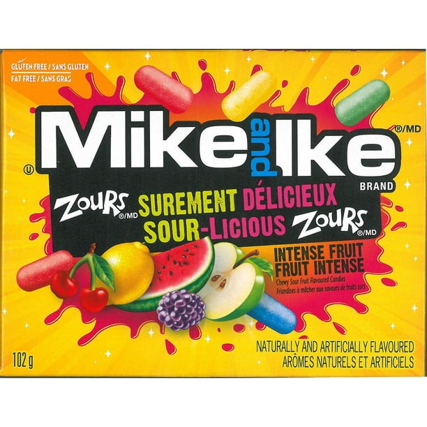 Friandises à mâcher  Zours surement délicieux de Mike and Ike aux saveurs de fruits aigres
