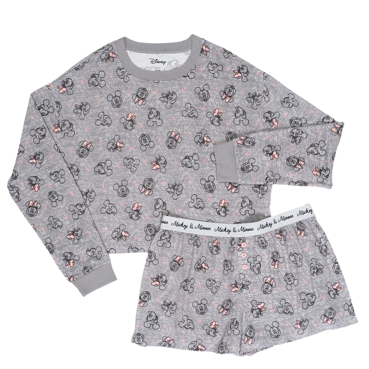 Disney Mickey & Minnie Ladies' Pajama Short Set