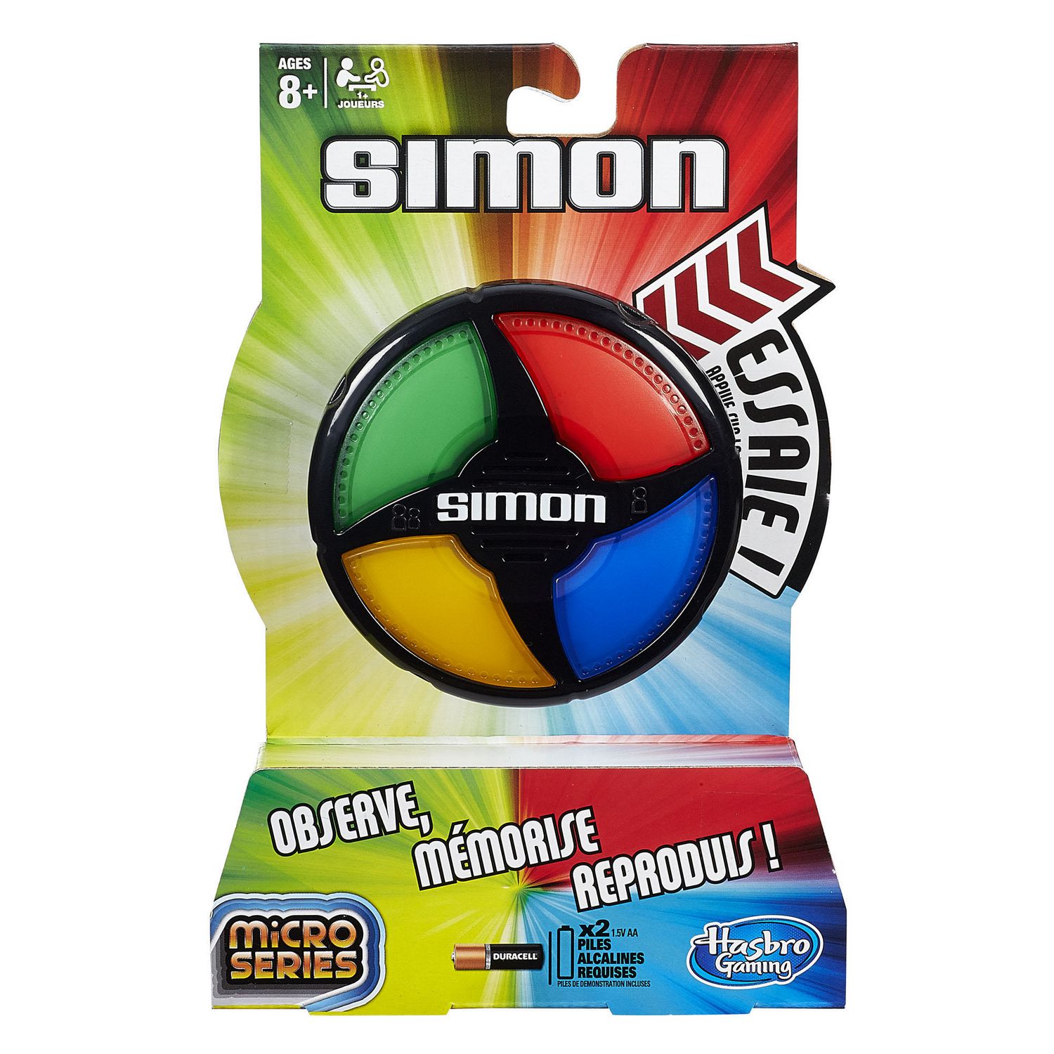 Hasbro Gaming - Simon - Jeu électronique de Micro Series, édition