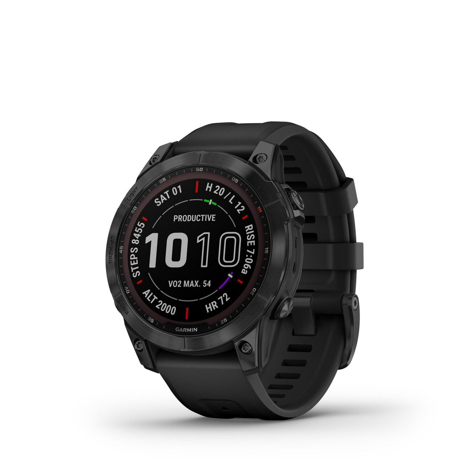 Montre intelligent Acier Garmin fenix 7 Saphyr charge solaire GPS avec tracker fitness et d tection d incident