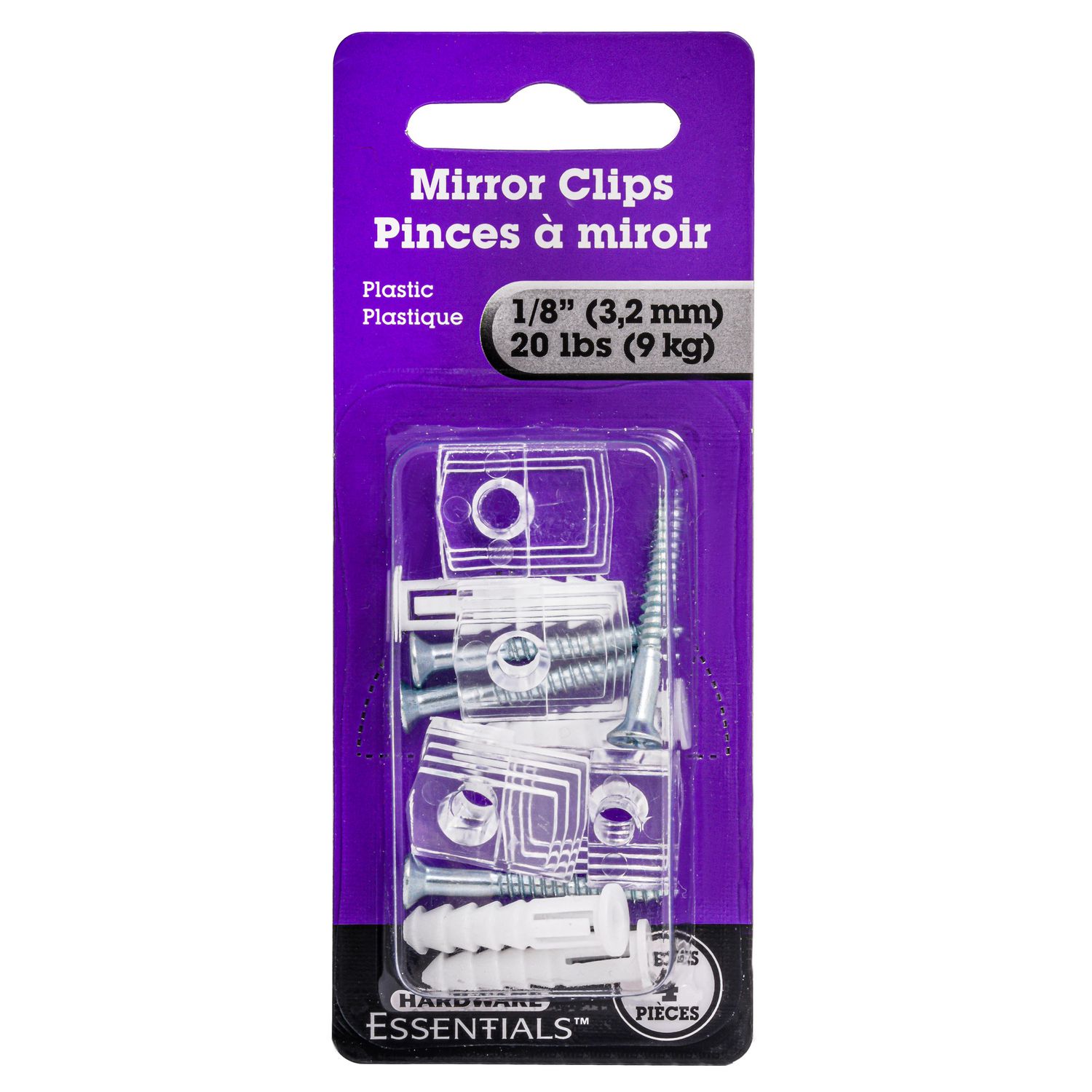 1/8 PLASTIC MIRROR CLIPS 4PC Walmart Canada
