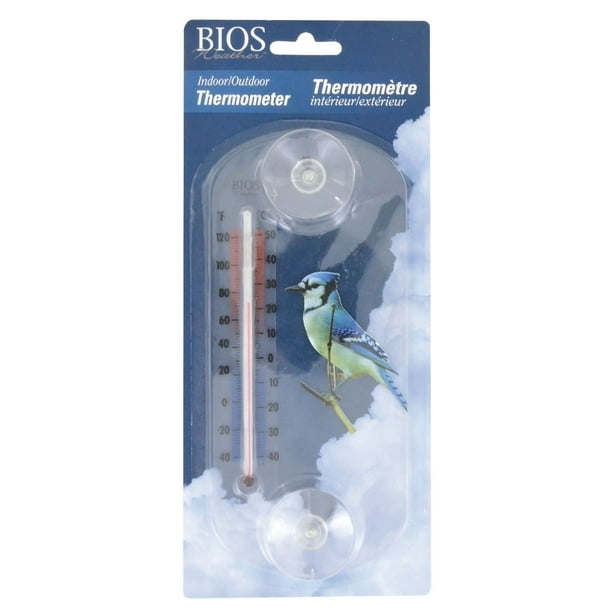 Thermomètre intérieur/extérieur analogique avec ventouses Thermomètre de  Geai Bleu 