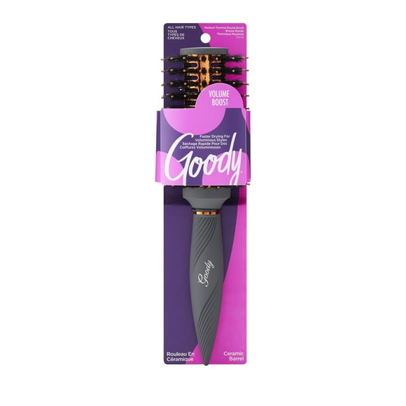 Goody Medium Heat Wave Hot Round Brush, Styling Brush, 1 Ct, Heat Wave Round Styling Brush
