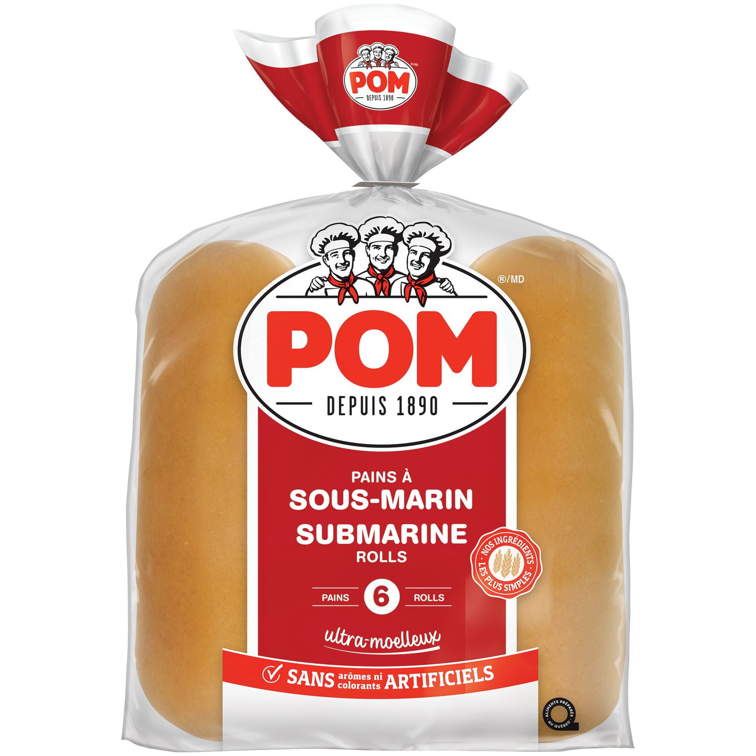 Pains à sous-marin Ultra-moelleux POM® Emb. de 6