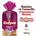 thumbnail image 1 of Gadoua Cinnamon Raisin Bagel, 1 of 3