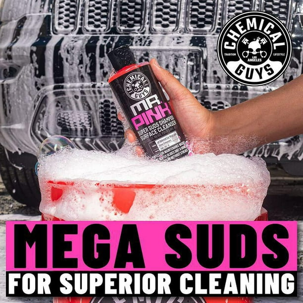 Chemical Guys Mr. Pink Super Suds Shampoo And Superior Surface Cleaning  Soap (16 Fl. Oz.), Automotive Shampoo 
