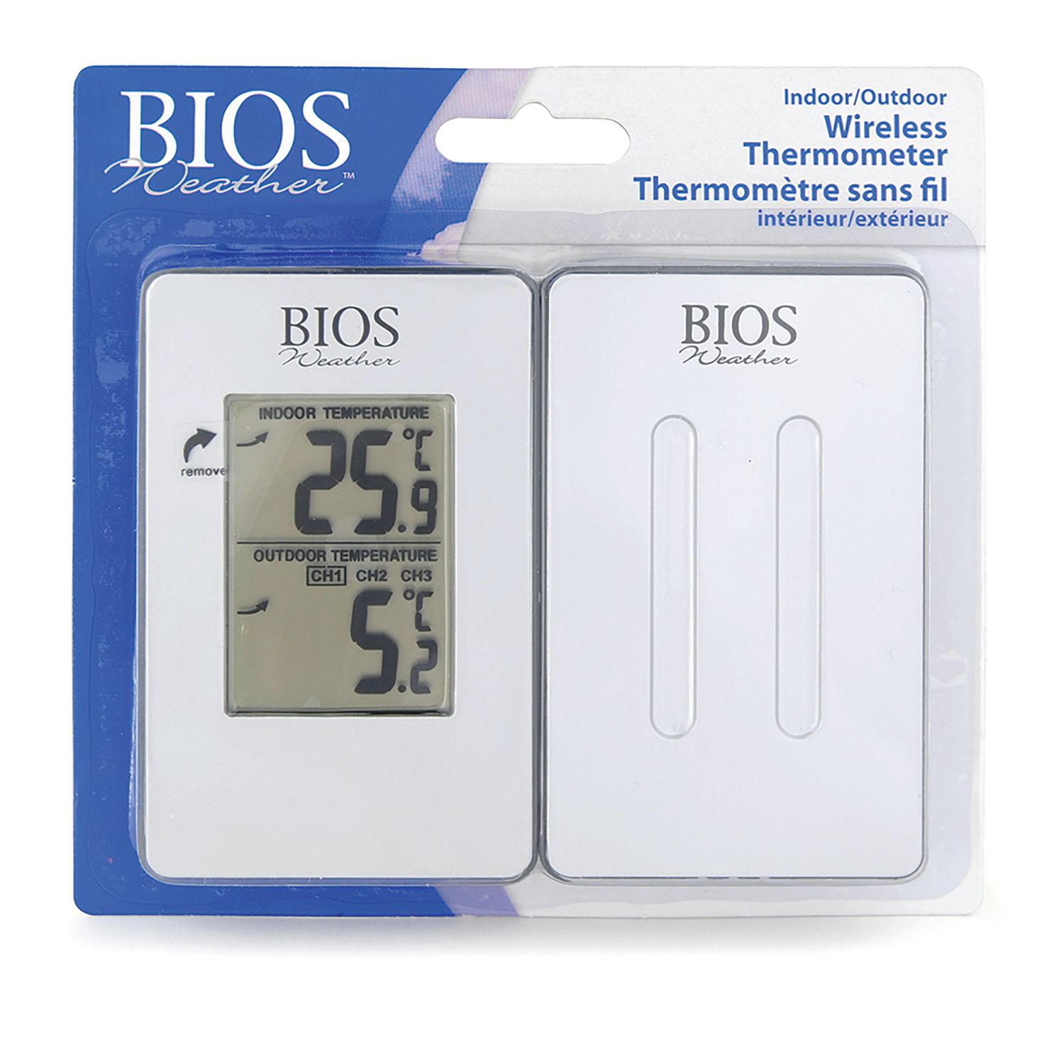 Thermomètre intérieur/extérieur sans fil de Bios Therm sans fil int/ext 