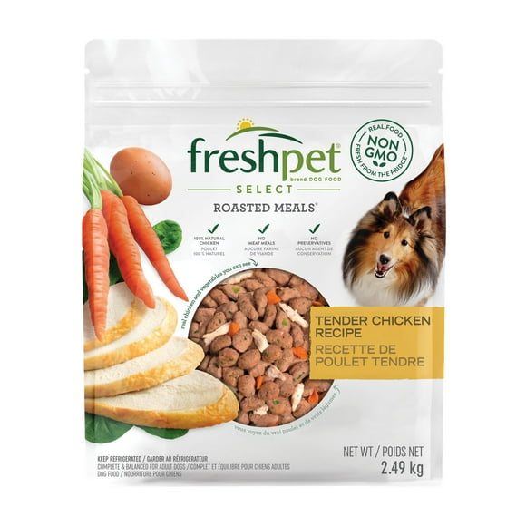 Freshpet Select Roasted Meals Tender Chicken Recipe with Crisp Carrots and Leafy Spinach Dry Dog Food, 2.49 Kg