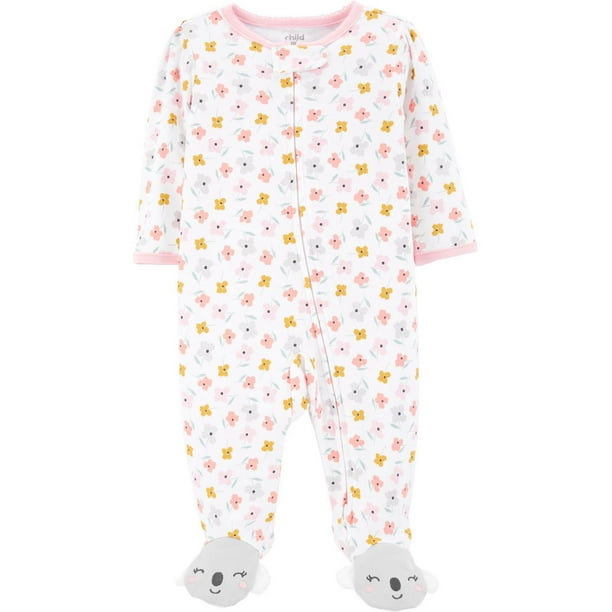 Tenue avec pyjama-grenouillère pour nouveau-née fille Child of Mine made by Carter’s – florale