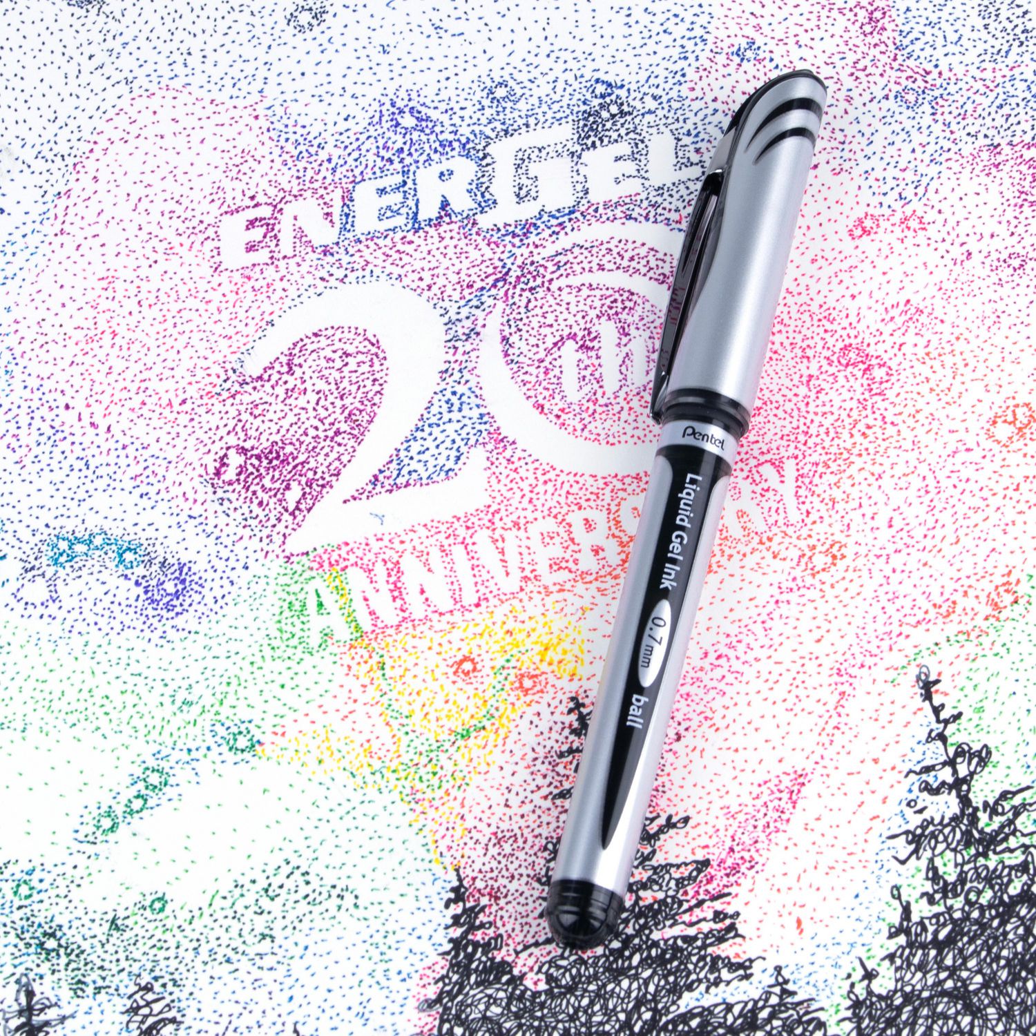 Pentel EnerGel 0.7mm Gel Ink 20-Color Pen Set - 20th Anniversary