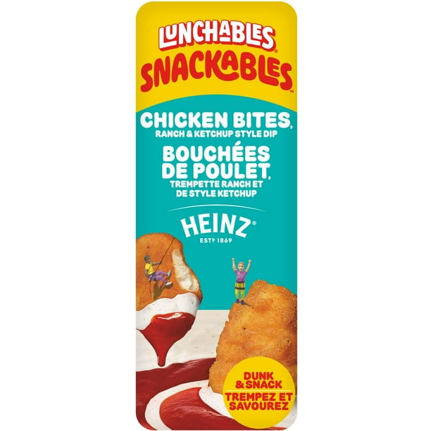 Lunchables Snackables Chicken Bites, Ranch & Ketchup Style Dip, 82 g ...