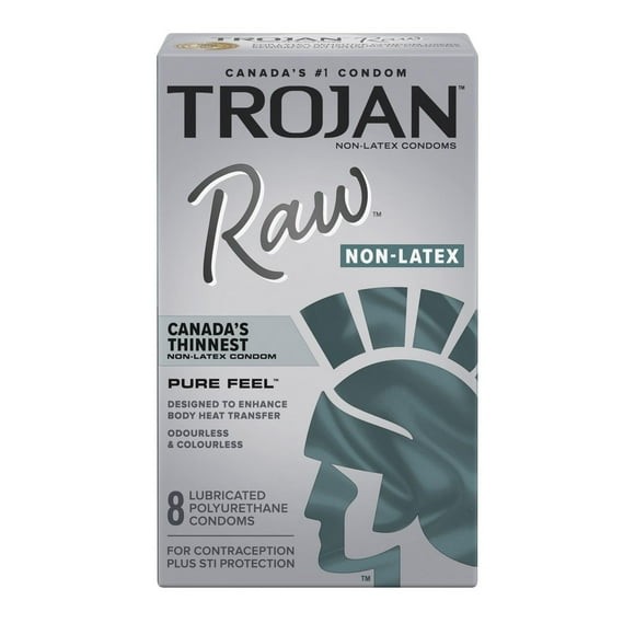 Trojan Raw Non-Latex Condom, Trojan Raw Non-Latex Condom 8ct