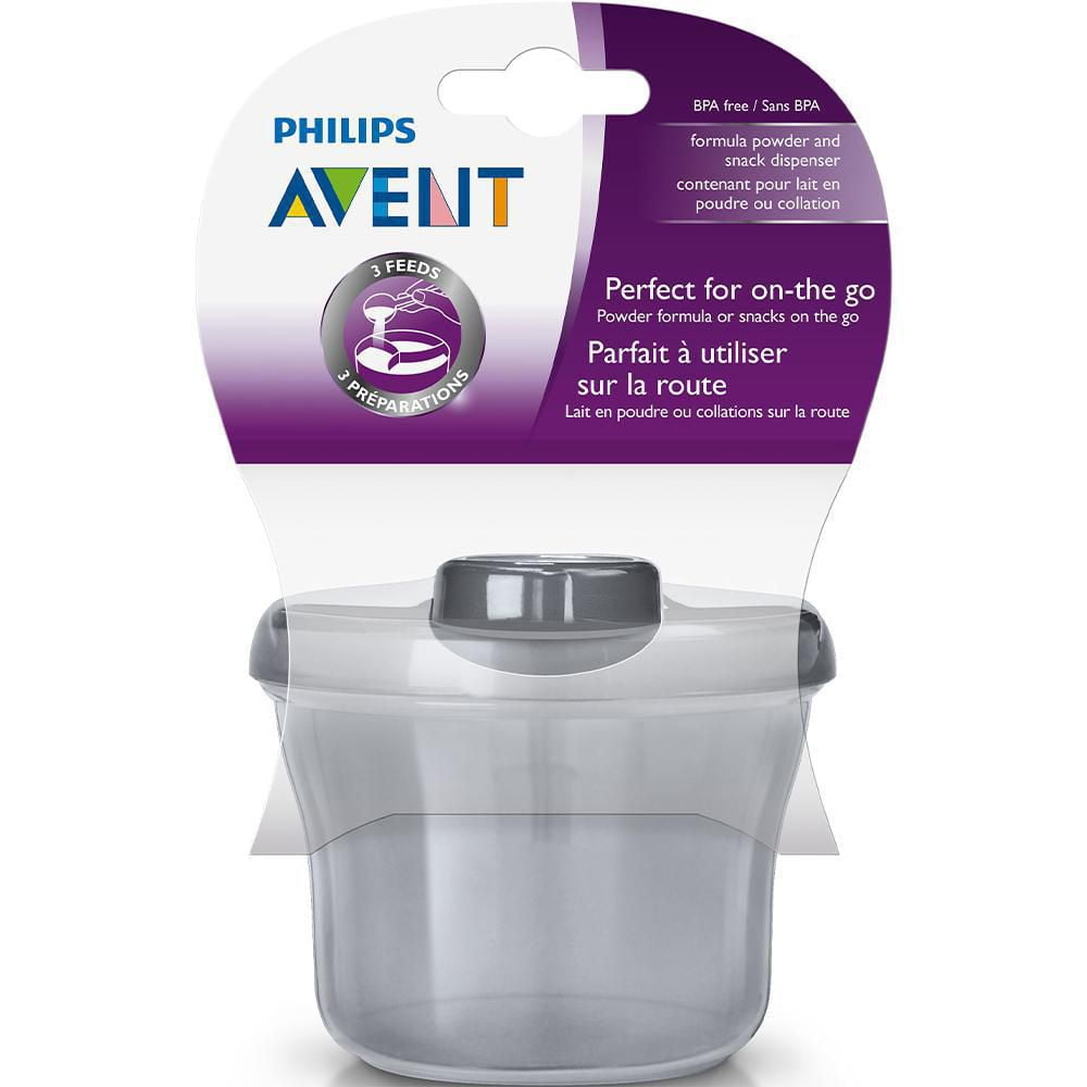 Philips Avent Powder Formula Dispenser & Snack Cup Grey, SCF135/18