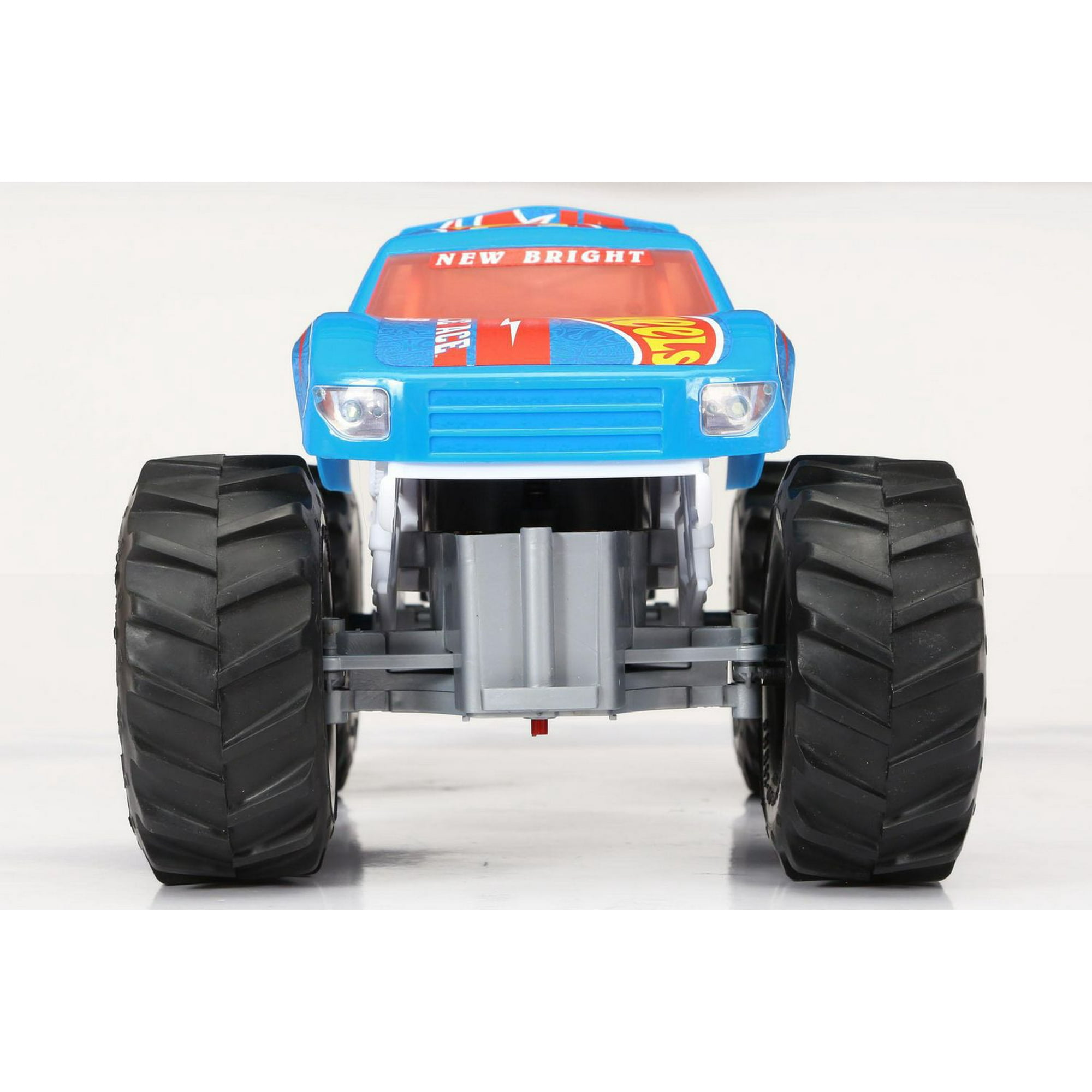 New Bright 1:24 Scale Monster Truck Remote Controlled Twin Pack Toy Playset  w/Ramps, Assorted, Ages 4+