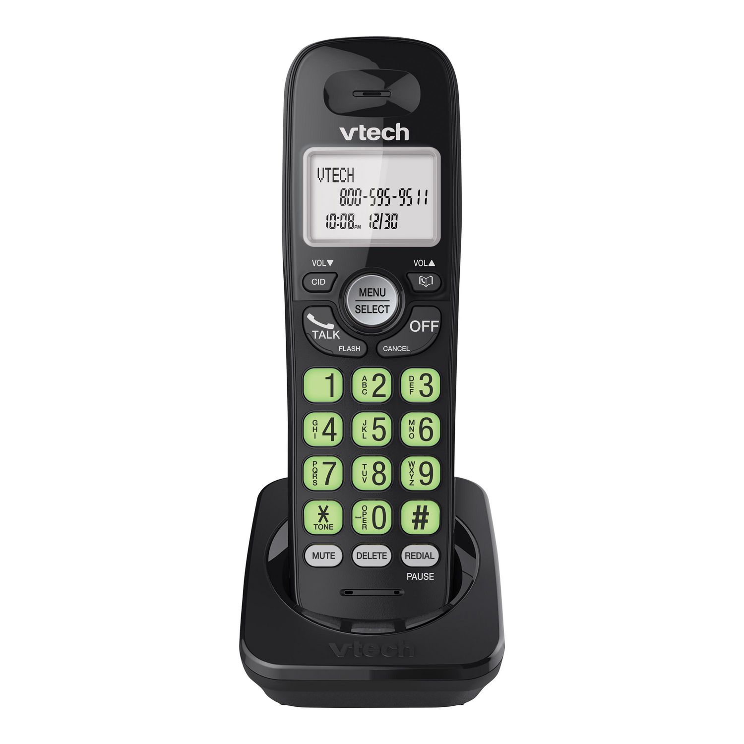 Système téléphonique sans fil VTech DECT 6.0 avec afficheur d'identité  d'appelant, 3 combinés, argent/noir