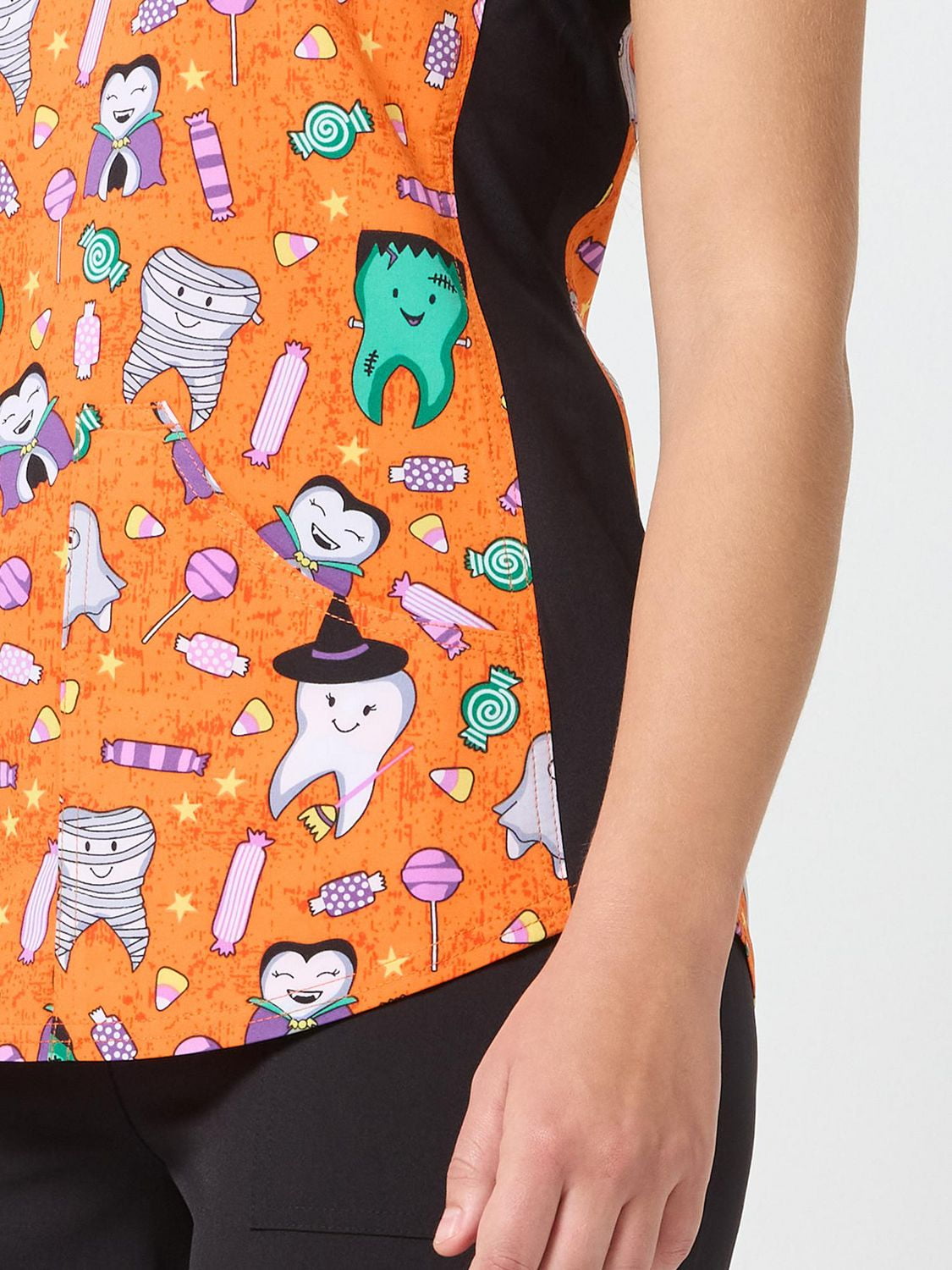 Scrubstar Fashion Collection Women’s Scrub Top, Sweet Tooth Print Top, Sizes XS–3XL