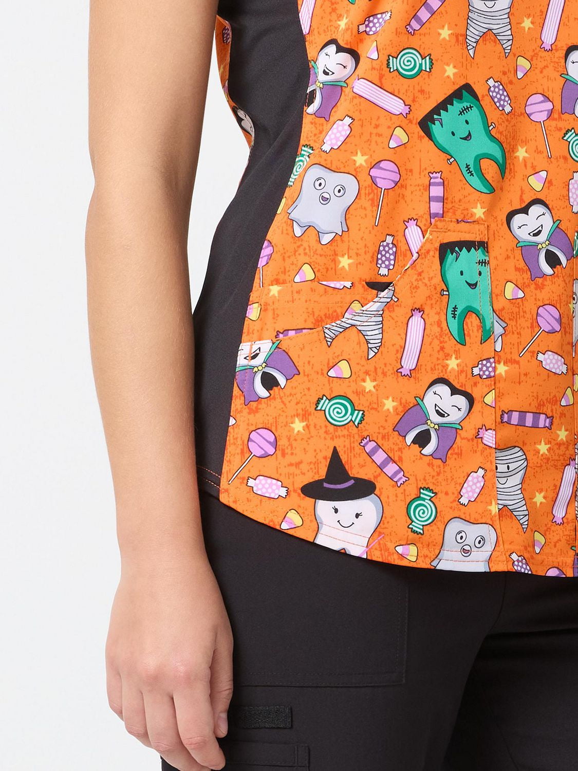 Scrubstar Fashion Collection Women’s Scrub Top, Sweet Tooth Print Top, Sizes XS–3XL