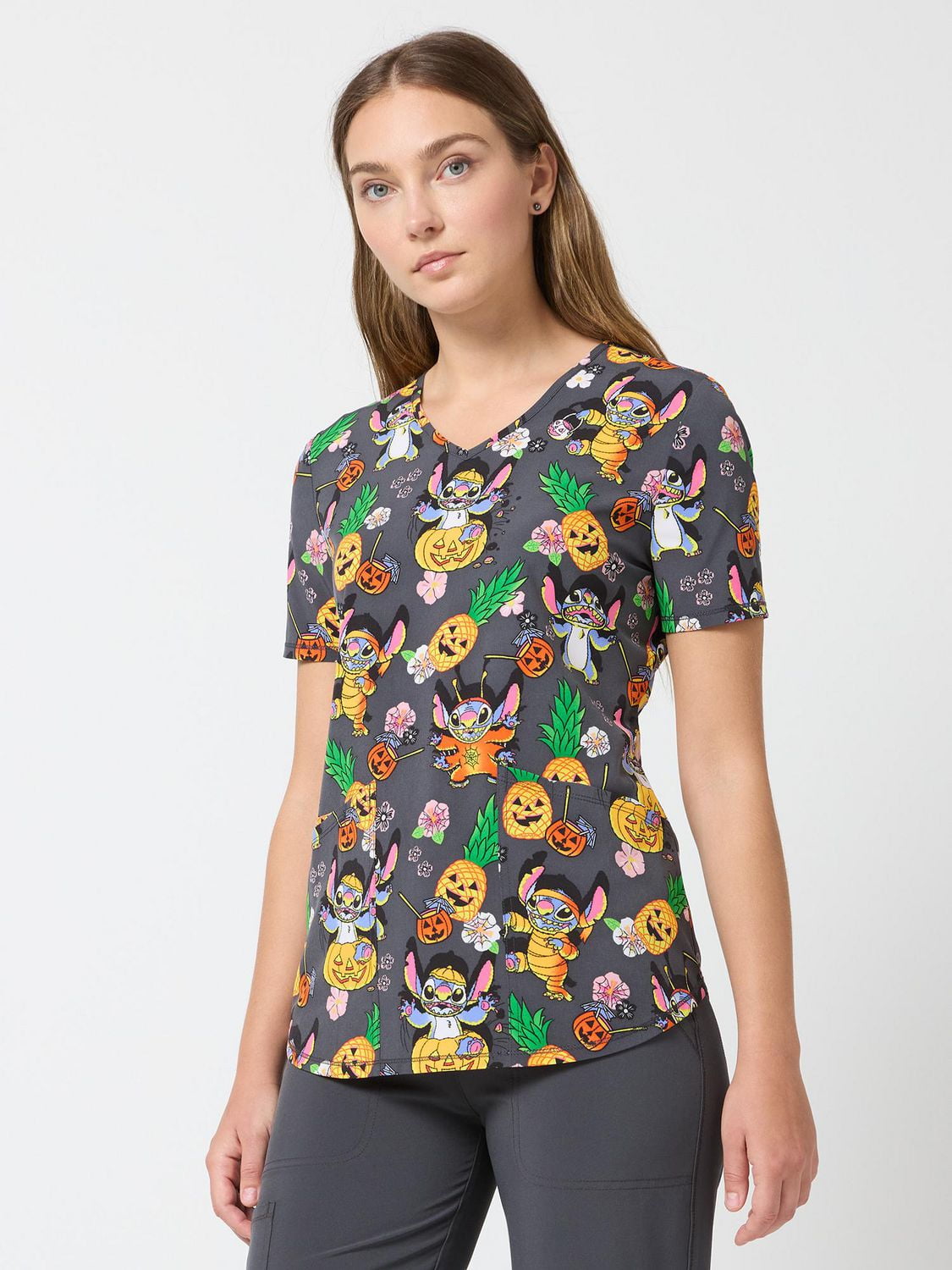 Haut pour femmes de la collection mode Scrubstar, imprimé Tropical Terror, tailles XS à 3XL
