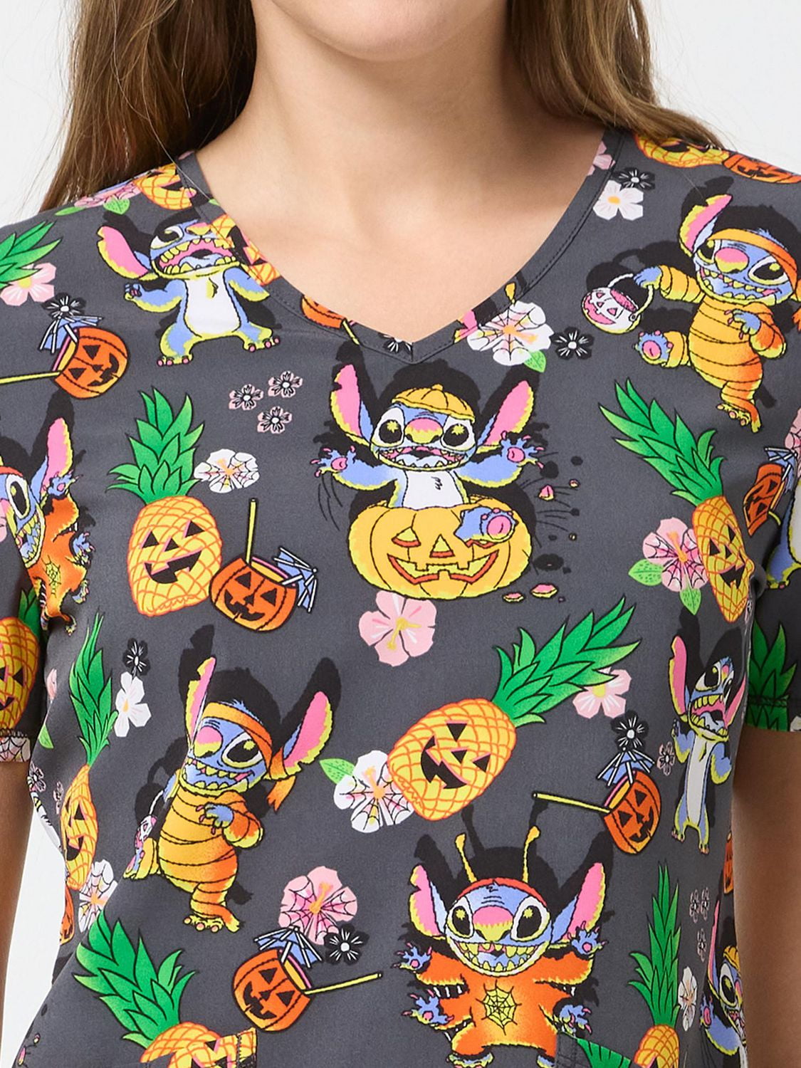 Haut pour femmes de la collection mode Scrubstar, imprimé Tropical Terror, tailles XS à 3XL