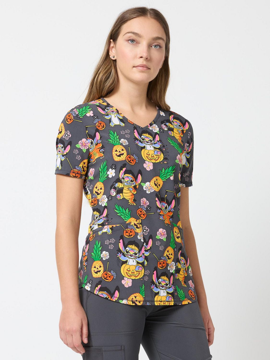 Haut pour femmes de la collection mode Scrubstar, imprimé Tropical Terror, tailles XS à 3XL