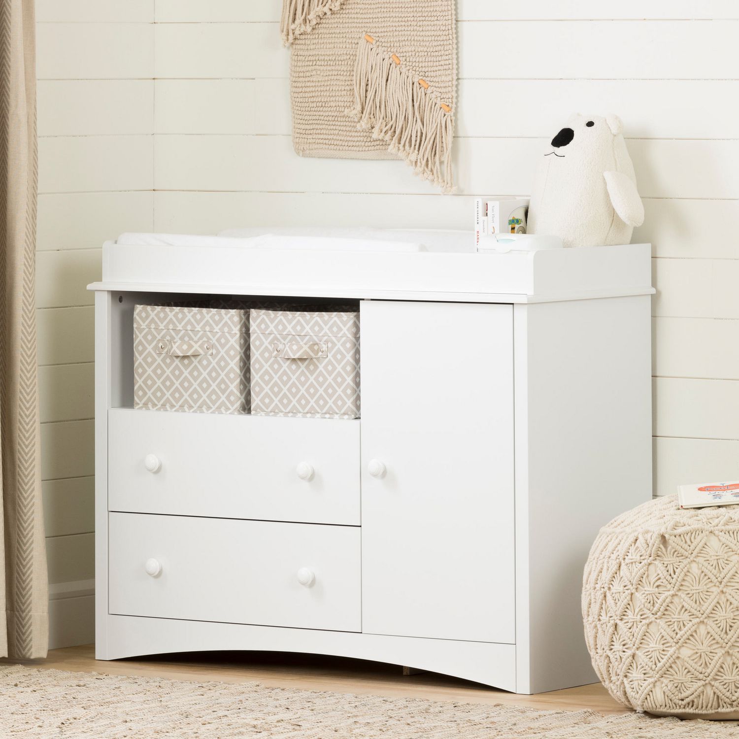 South Shore Peek A Boo Changing Table Pure White Walmart Canada