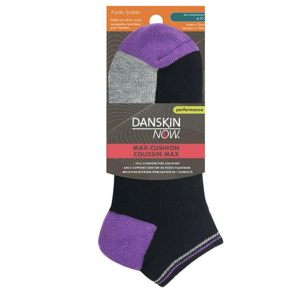 Danskin Now Women's' 4pk No Show Socks 