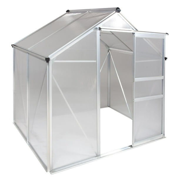 Ogrow Aluminium Greenhouse - Walk-In 6' X 4'- With Sliding Door And ...