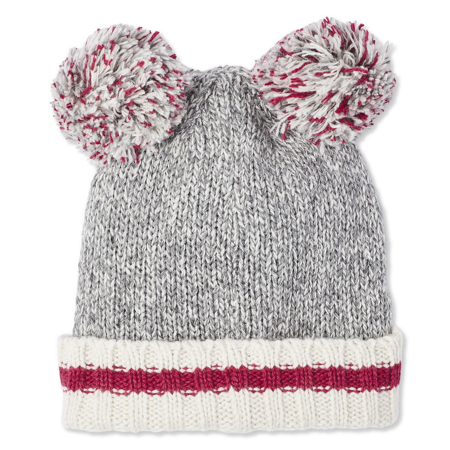 Tuque en jacquard avec revers Canadiana pour filles