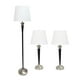 Ensemble de 3 lampes Elegant Designs Malbec noir et nickel brossé (2 lampes de table, 1 lampadaire) – image 1 sur 7