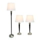 Ensemble de 3 lampes Elegant Designs Malbec noir et nickel brossé (2 lampes de table, 1 lampadaire) – image 2 sur 7