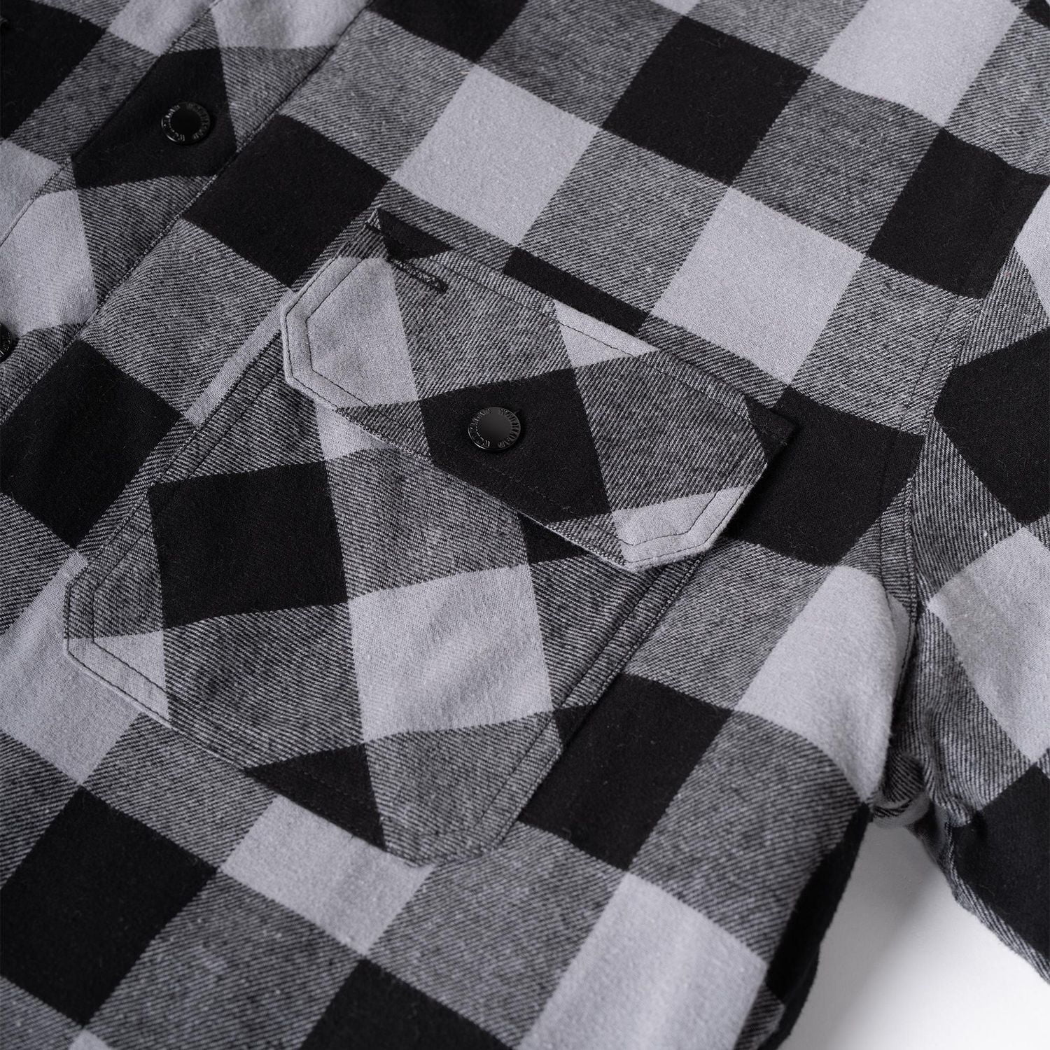 Veste chemise en flanelle noire doublée de matelassage Workload, tailles M à 2X