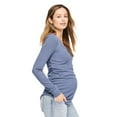 thumbnail image 2 of Paisley Sky Maternity Long Sleeve Snap Henley Top, 2 of 6
