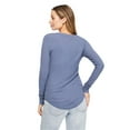 thumbnail image 3 of Paisley Sky Maternity Long Sleeve Snap Henley Top, 3 of 6