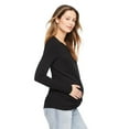 thumbnail image 2 of Paisley Sky Maternity Long Sleeve Twisted Hem Tee, 2 of 6