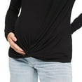 thumbnail image 4 of Paisley Sky Maternity Long Sleeve Twisted Hem Tee, 4 of 6