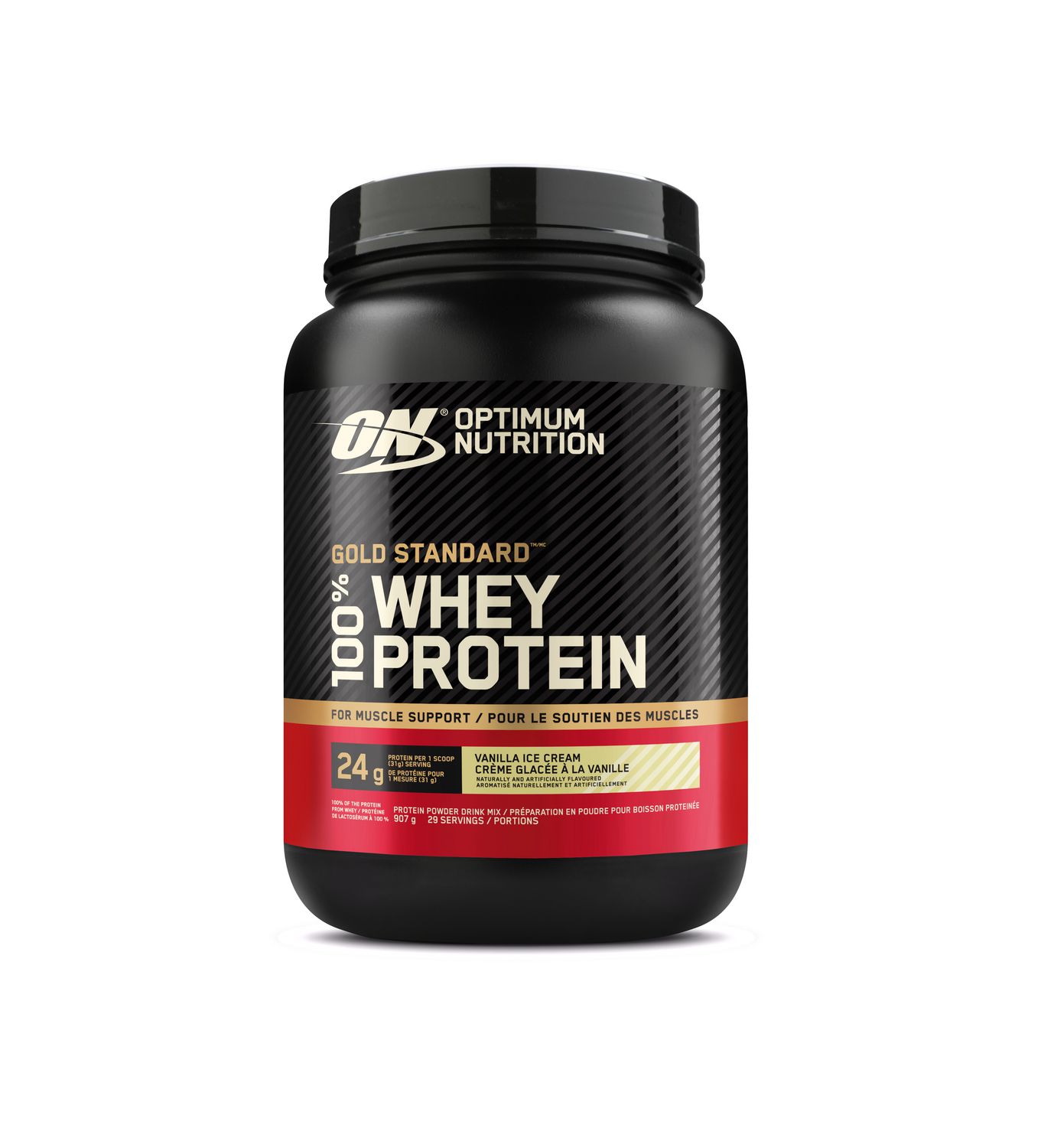 100% Gold Standard Whey Vanilla Ice Cream 907g