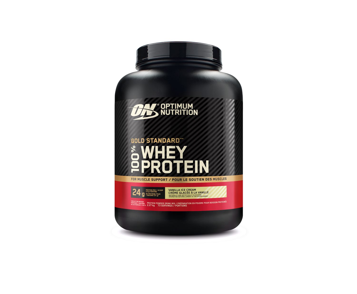 Crème glacée à la vanille 100 % Gold Standard Whey 5 lb