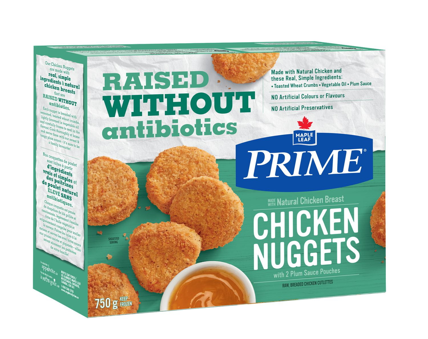 Maple Leaf Prime Chicken Nuggets Raised without Antibiotics Walmart