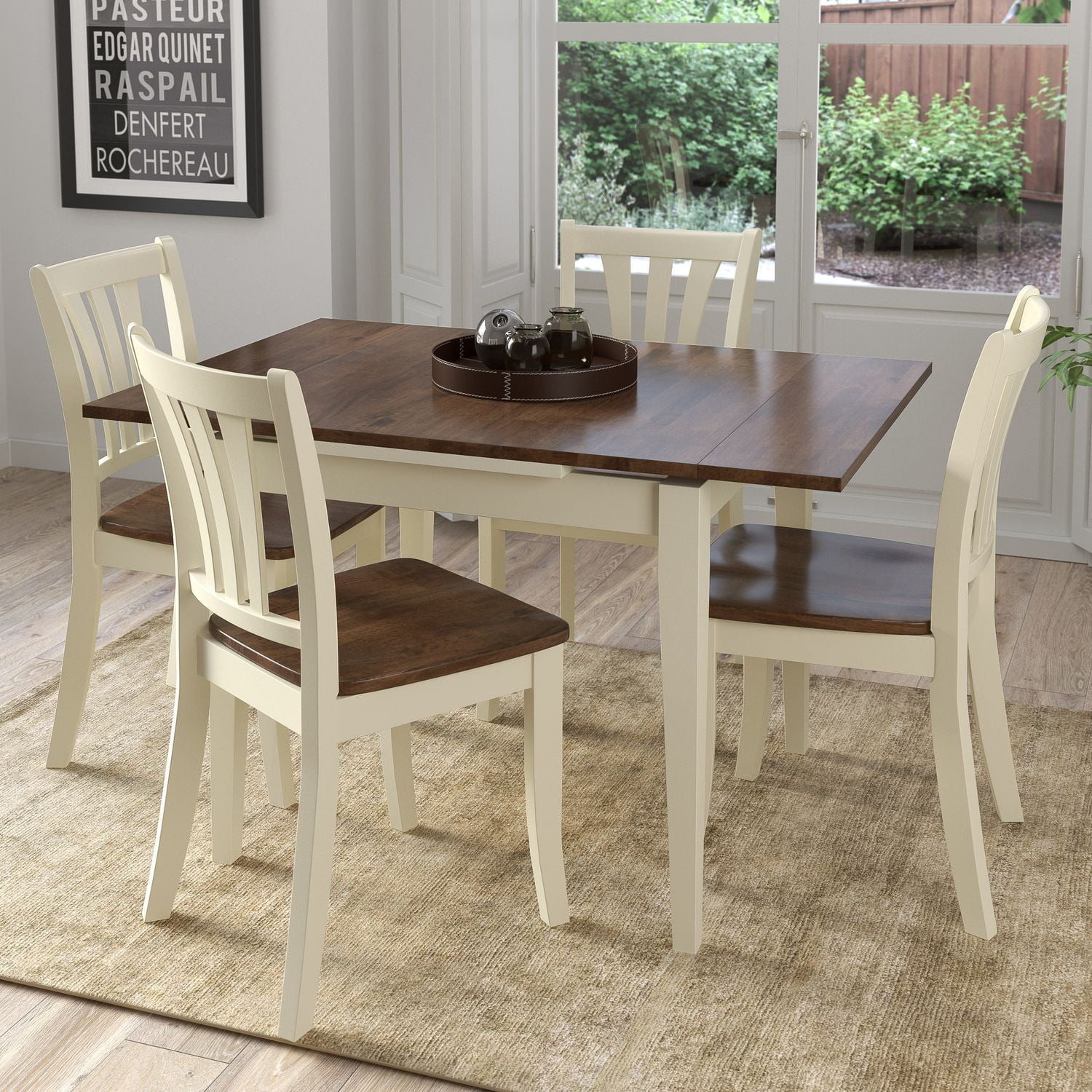 Corliving dillon extendable dining table with two 8in deals leaves