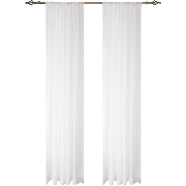 Safdie & Co. Curtain 2PK 86L Sheer White Walmart.ca