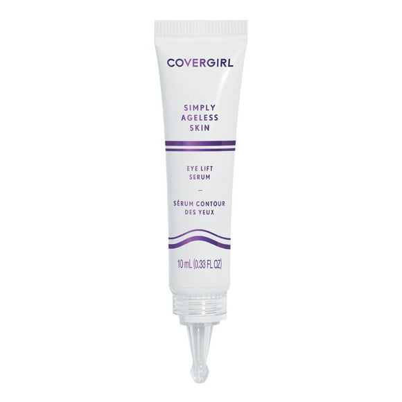 COVERGIRL Simply Ageless Eye Lift Serum, reduces the appearance of fine lines, wrinkles and puffiness, tighter skin, doesn't crack, 100% Cruelty-Free, Eye lifting serum.