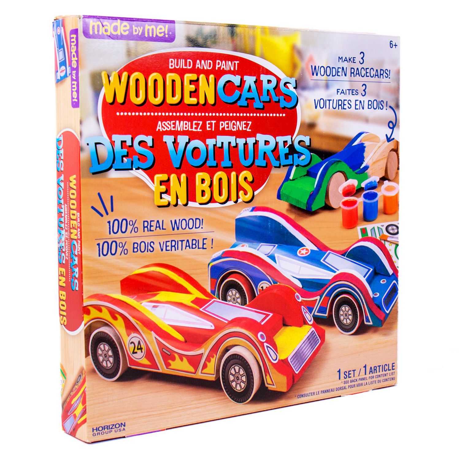 build and paint wooden cars