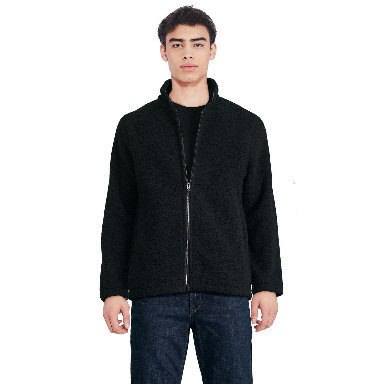 George Men's Faux Shearling Zip-Up Jacket