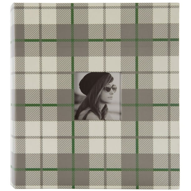 Album de photos magnétique Pinnacle Frames à motif tartan à 1 photo par page