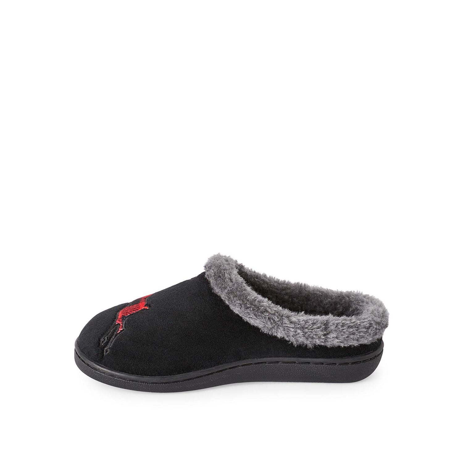 Pantoufles à motif d’orignal George pour garçons Tailles larges 11/12-4/5