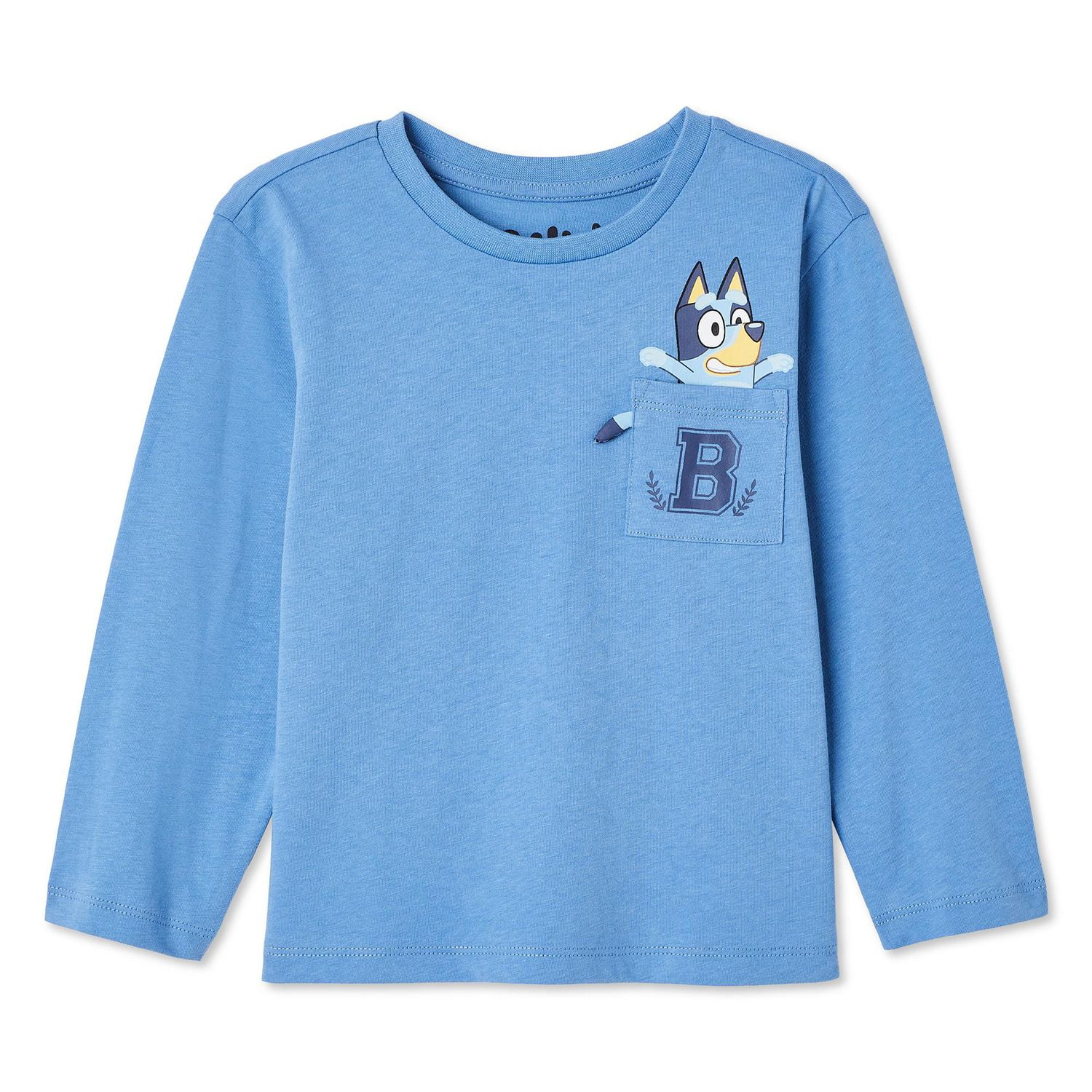 Bluey Toddler Boys' Long Sleeve Tee, Sizes 2T-5T