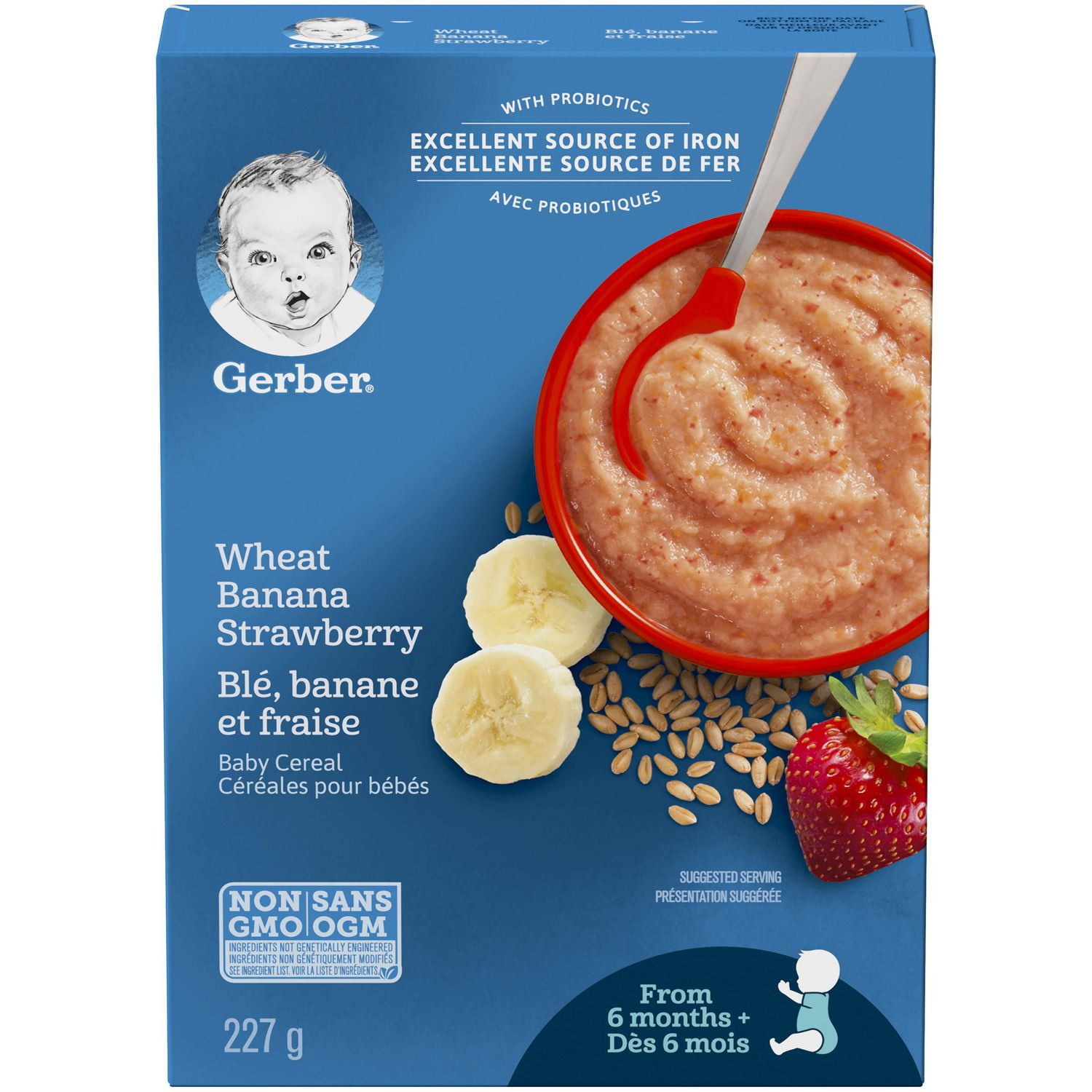 Baby Cereal From 6 Months +, 227 g, Oat & Prune – Gerber : Food and juice