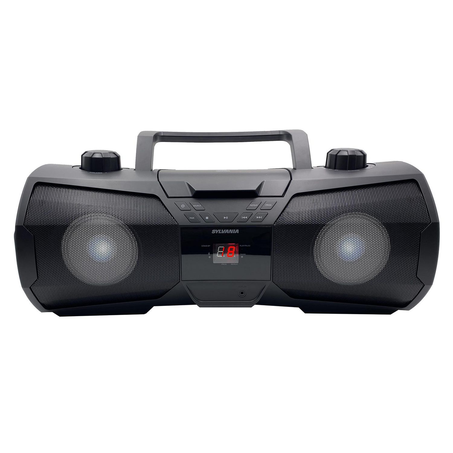 Sylvania Bluetooth LED Portable CD Radio Boombox Black Walmart Canada