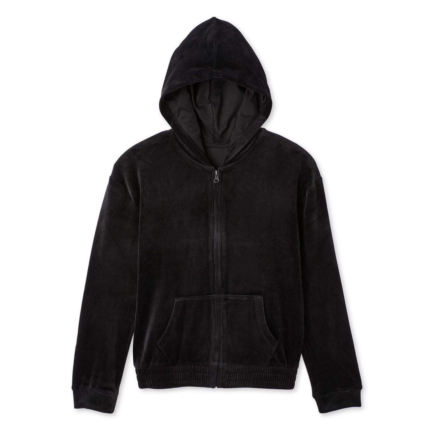 Haut à capuchon zippé en velours George pour filles