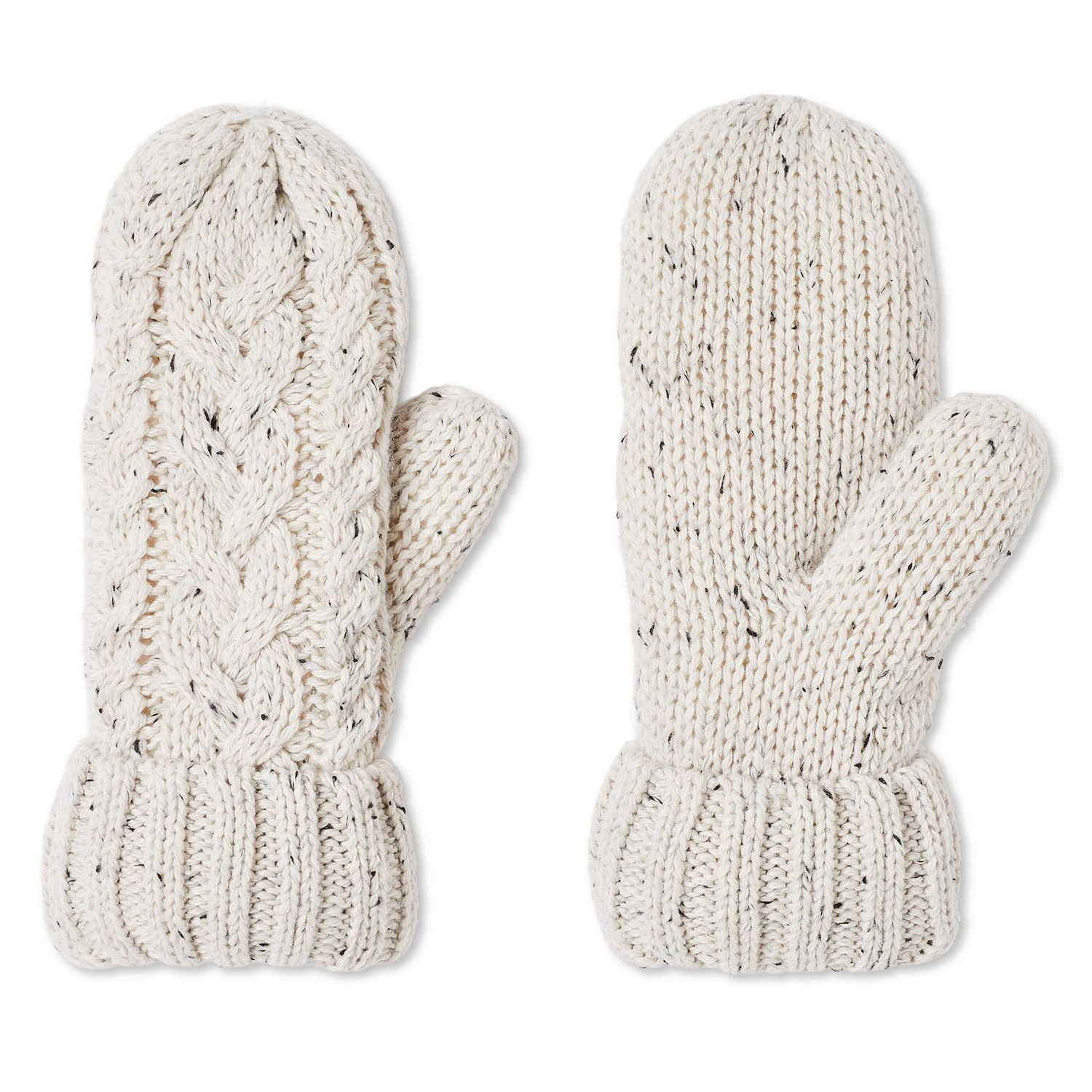 Time and Tru Women's Cable Knit Mittens, One Size